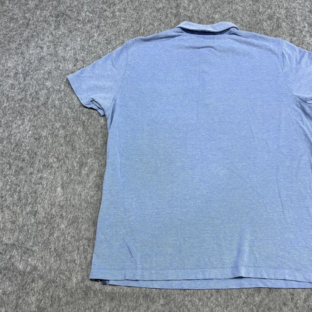 Banana Republic Polo Shirt Mens XL‎ Blue Wicking Pique Pocket Cotton Casual